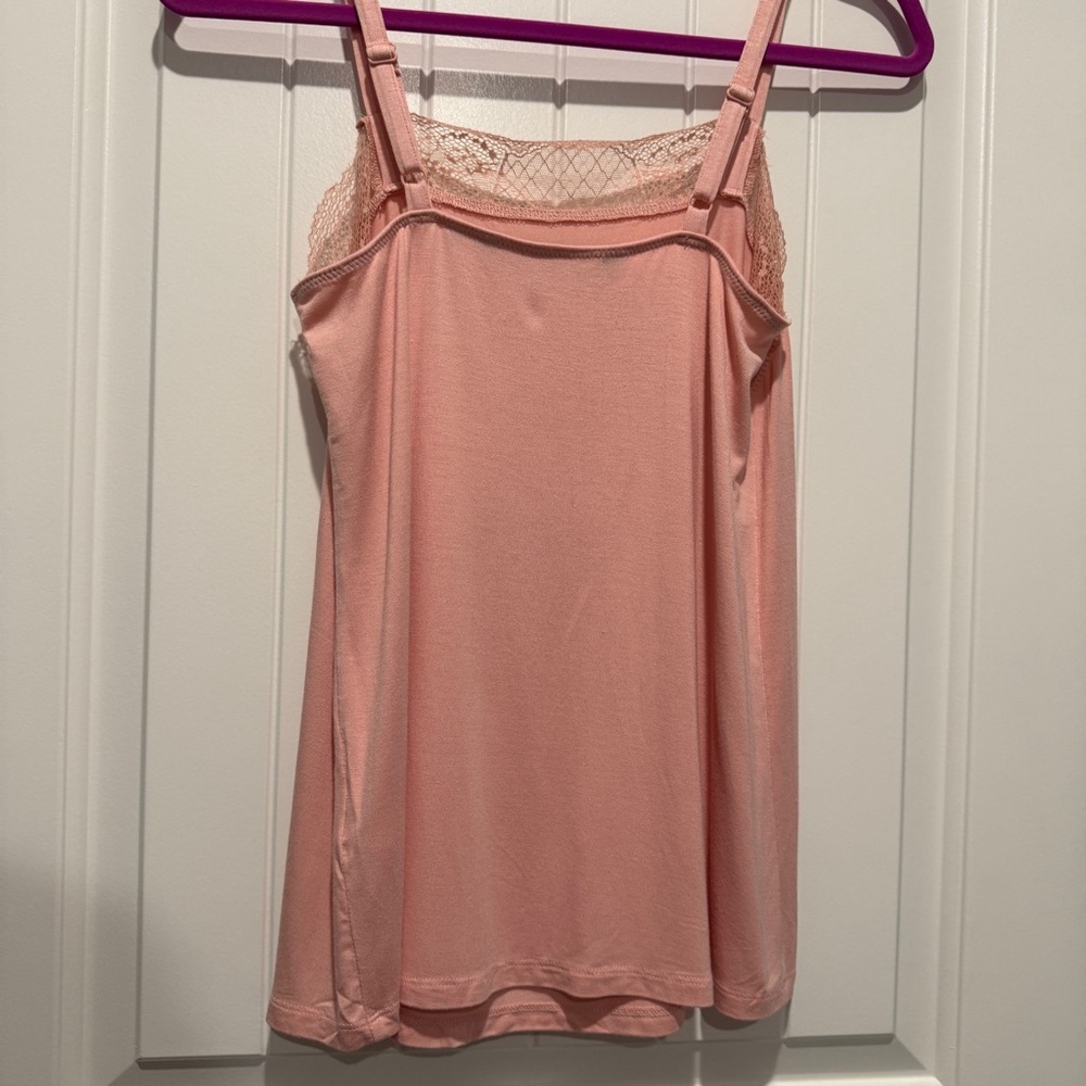 NEW Colleen Lopez Pink Lace Trim Camisole - Picture 3 of 5